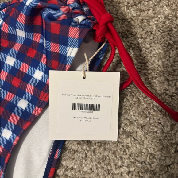 Born Primitive Red and Blue Plaid Bikini - Picture 3 of 5